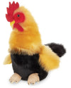 Bearington Roy Rooster Stuffed Animal - 9.5" Chicken Plush Toy with Realistic Details - Soft Yellow and Black Stuffed Chicken with Bean Bag Body