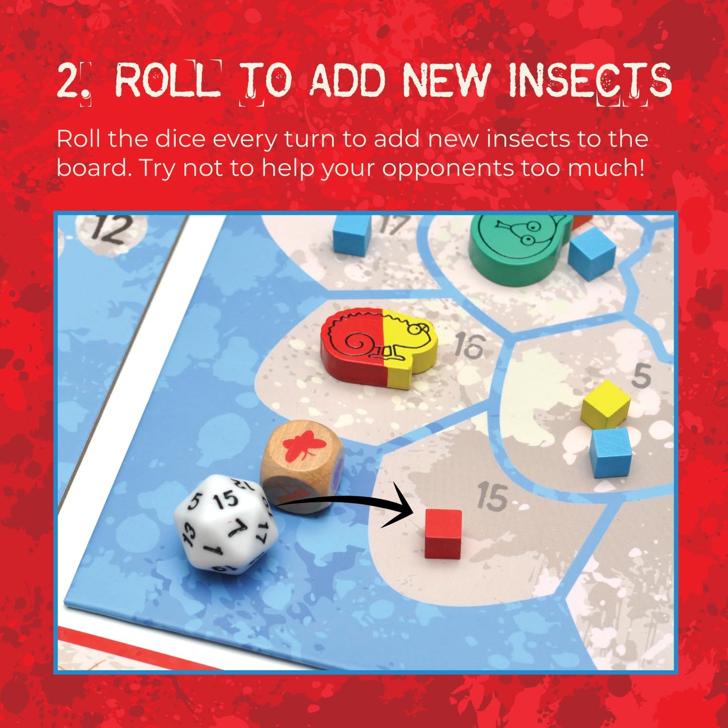Life of a Chameleon | Mensa Select Strategic Board Game for Adults and Families | Eat Bugs, Avoid Snakes