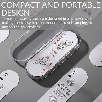 Roioiow Fun Mini Playing Cards - Narrow Deck of Cards Poker Game, for Travel,Camping and Party with Positive Messages