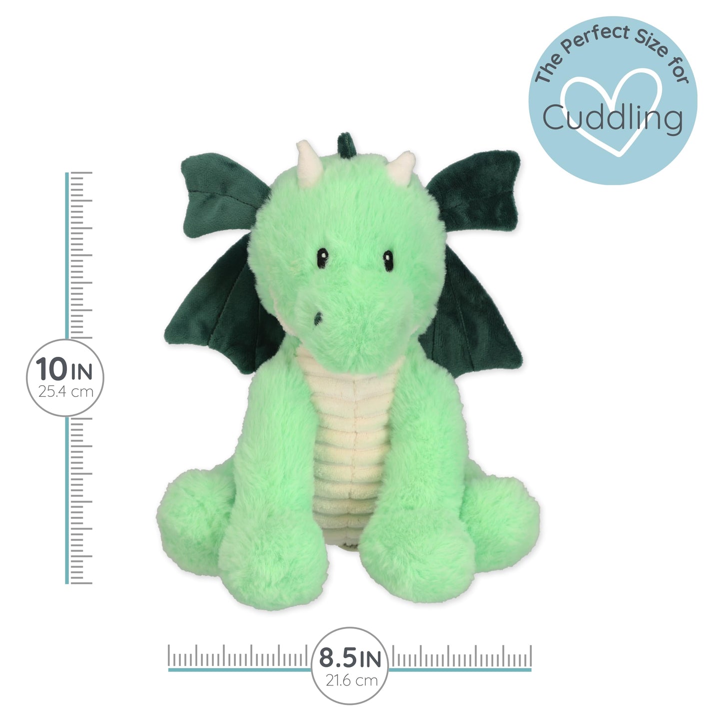 Daniel Dragon - Microwavable & Weighted Plush Stuffed Animal - Heated Plushie for Warmth - Cute, Soft, Cozy Toy for Adults & Children (Boys, Girls
