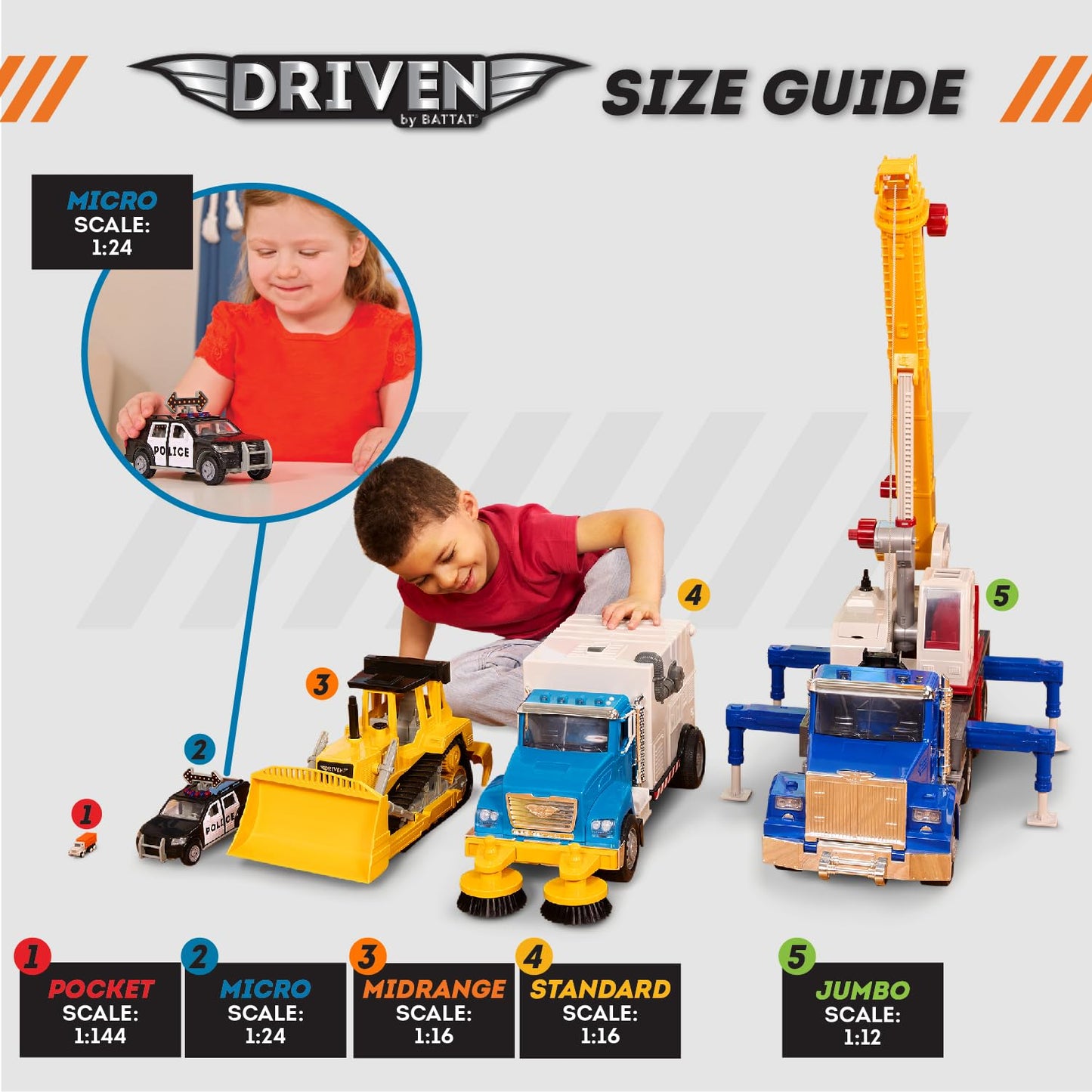 Driven by Battat R/C Dump Truck, Remote Control Construction Toy, Trucks