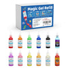 Kiditos Magic Water Elf Gel Refills, 12 Colors Refill Pack for Magic Water Elf Toy Kits, 5 Pure, 5 Glitter, 1 Glow-in-the-Dark, 1 Color-Changing Gel