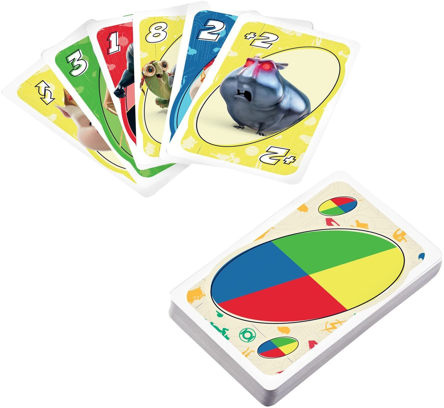 Mattel Games UNO Junior DC League of Superpets Card Game for Kids with Simple Rules, 3 Levels of Play & Animal Matching
