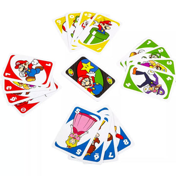 Ultimate Super Mario UNO Cards Set - Bundle with 2 Decks of Video Game UNO Cards for Kids Plus Stickers, More | Super Mario Bros Activities for Kids