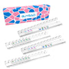 GUYGAD Luxury Mahjong Racks with Pushers Set of 4 - Premium 17.3" Clear Acrylic Holders, Built-in Magnetic Pusher, No Assembly, American Mahjong