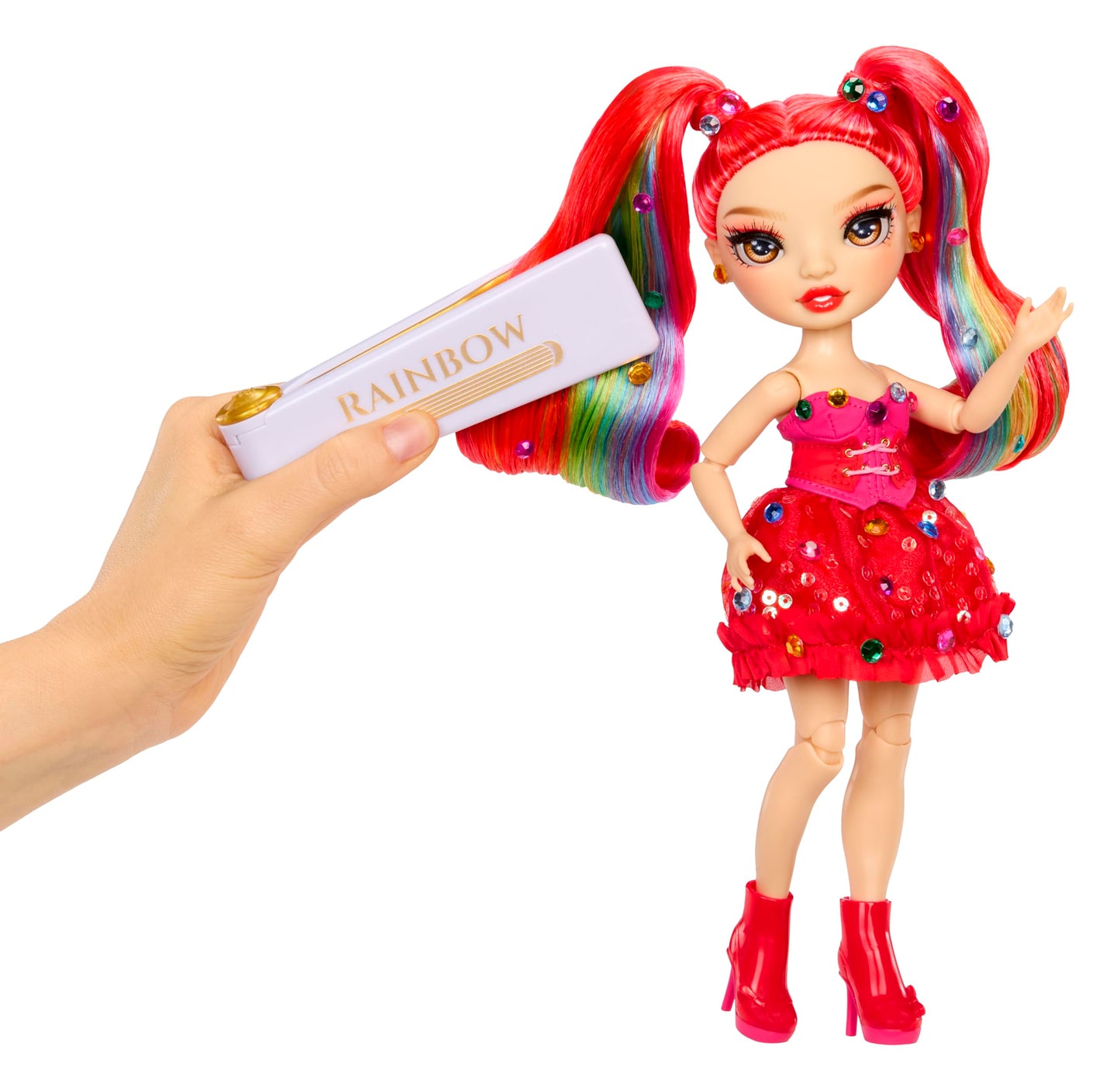 Rainbow High Be Dazzling Fashion Dolls- Vivienne Rouge (Red) with Bedazzler Tool and Sparkle Gems