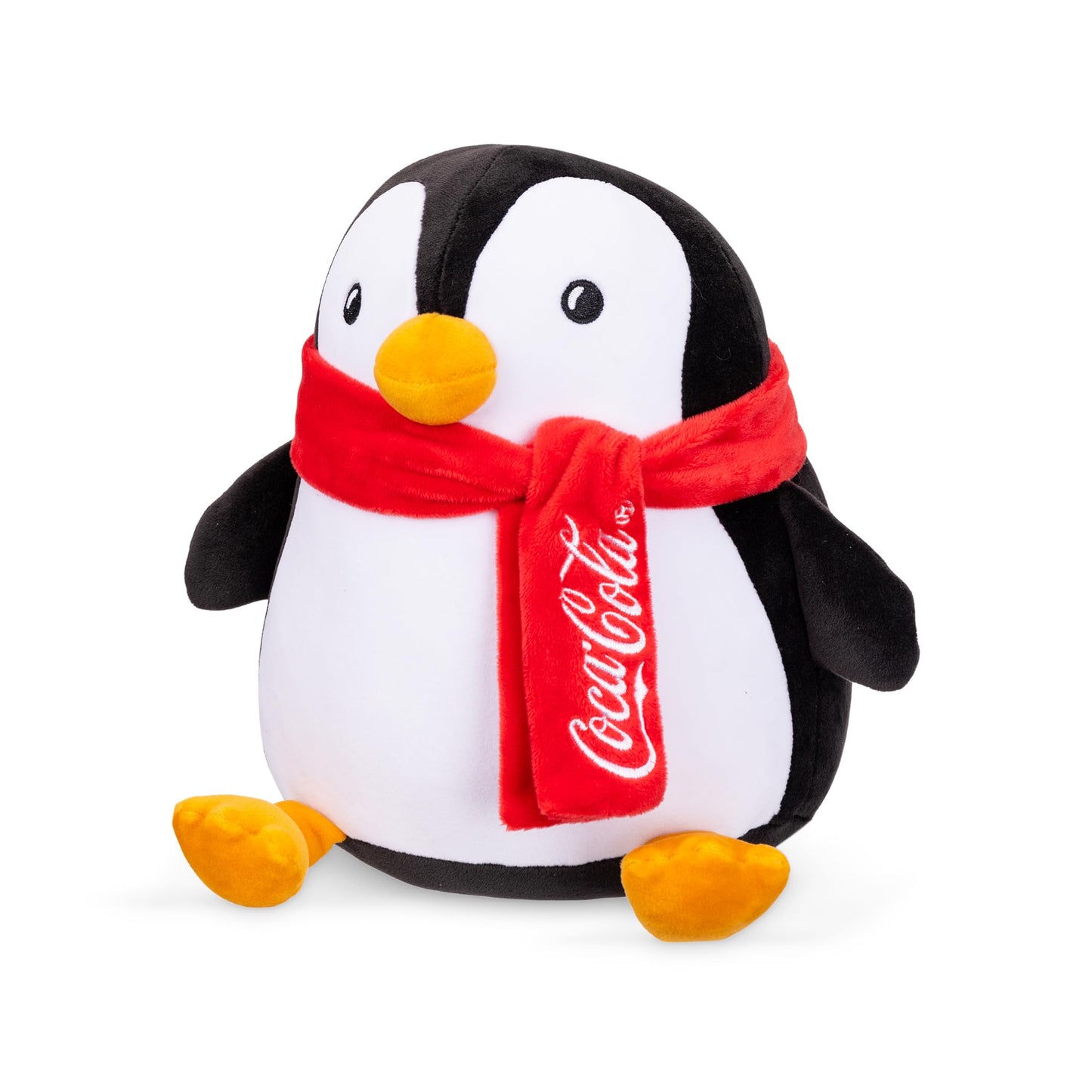 Coca-Cola 9" Penguin with Scarf Snowball Plushies, Soft, Squishy Stuffed Animal, Great Gift for Boy, Girl, Kids & Toddlers for Christmas & Birthdays