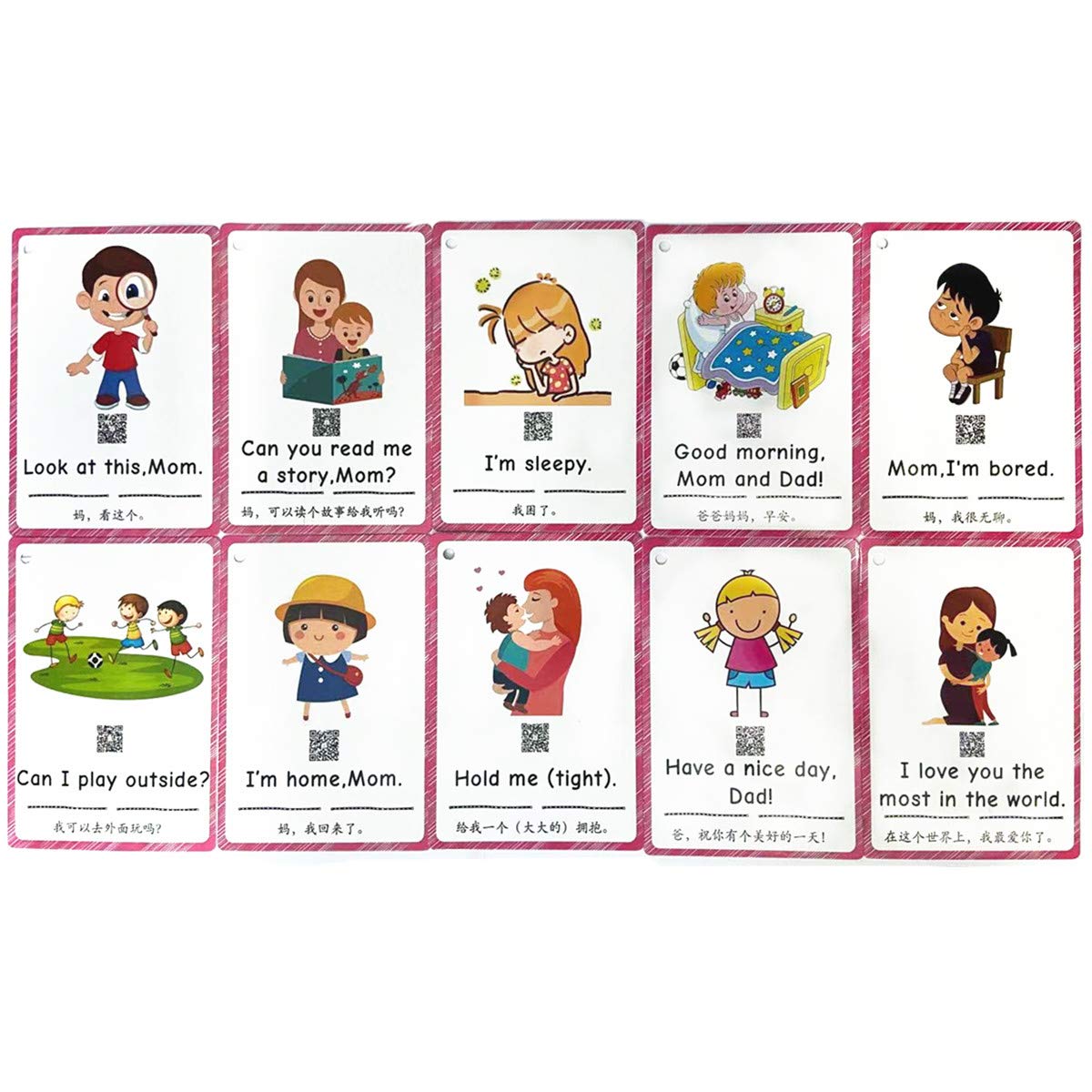 100 Parent-Child Daily Conversation Starters Cards with Picture