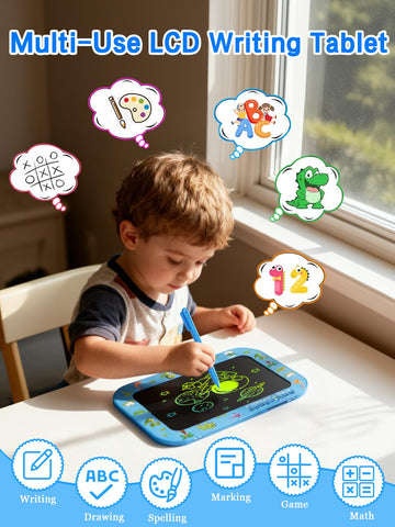 UZAHSK 8 Inch LCD Writing Tablet for 3-8 Year Olds - Electronic Drawing Pad and Doodle Board as Educational Birthday Gifts for Girls and Boys