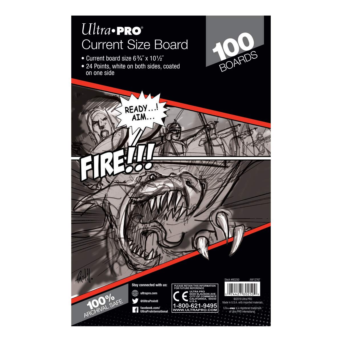 Ultra Pro Comic Series Current Boards 1 Pack 6.75 x 10.5 24pt (100 Total) - 80250