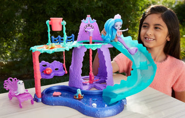 Mattel Enchantimals Ultimate Water Park Playset with Shayda Sea Lion Small Doll, 4 Animal Figures & Accessories, Ocean Kingdom Set with Water Features