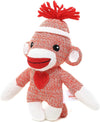 Made By Aliens Adorable Sock Monkey 6 Inches, The Original Traditional Hand Knitted Stuffed Animal Toy Gift-for Kids, Babies, Teens, Girls and Boys