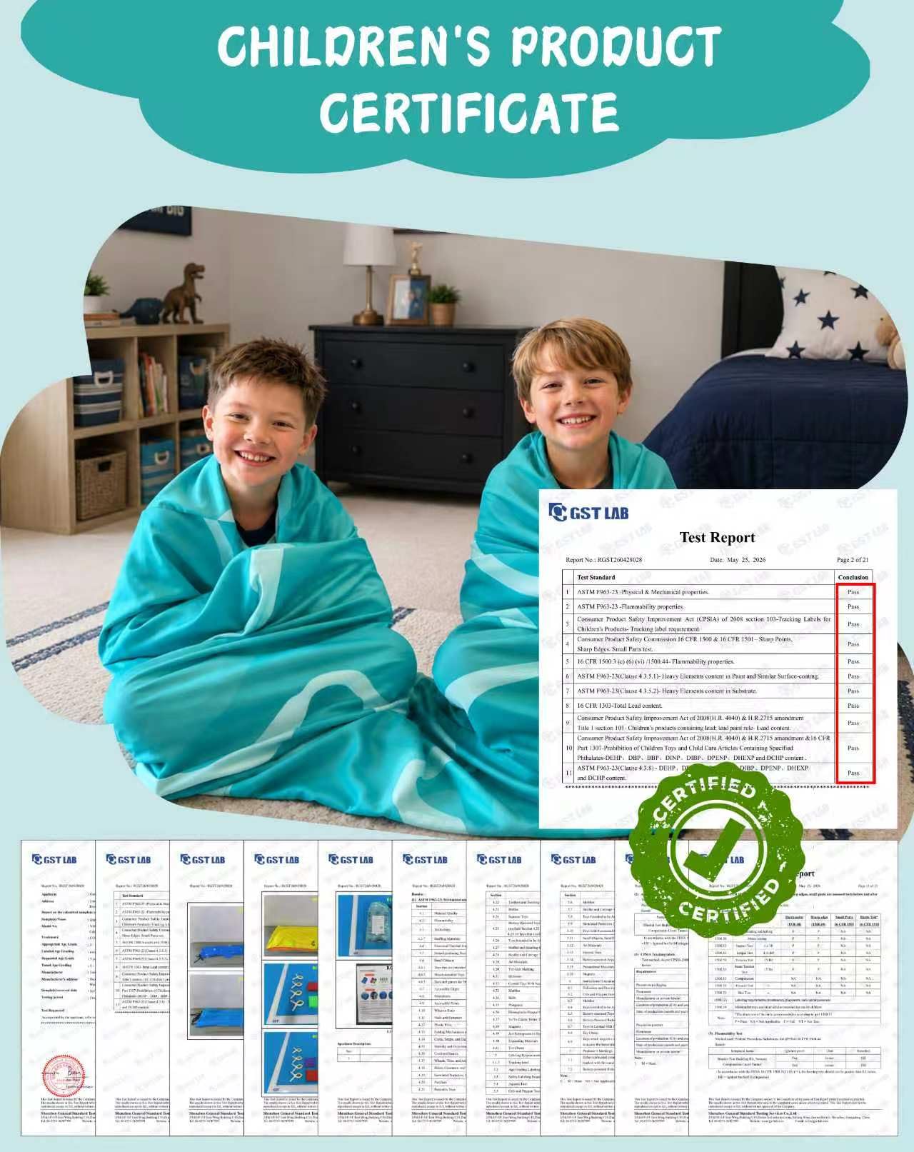Sensory Compression Tunnel for Kids - CPC Certification 10Ft Crawl Resistance Tunnel - Ideal for Autism ADHD SPD Children Play, Exploration