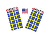 Made in The USA! 2 Packs of Flag-It Sweden Flag Stickers, 100 Swedish Sticker Decals