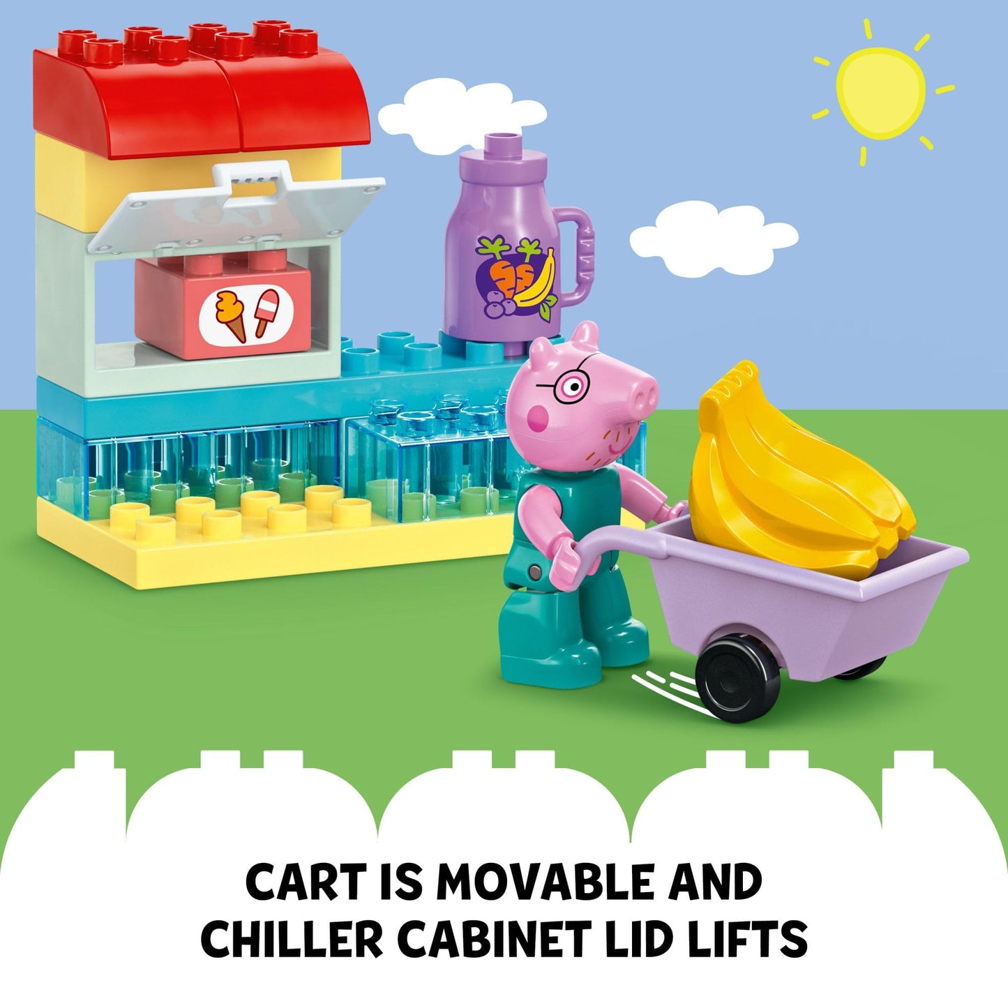LEGO DUPLO Peppa Pig Supermarket Building Toy - Peppa Pig Toys for Girls & Boys, Ages 2+ Years - Gift for Birthdays - Pretend Play Playset for