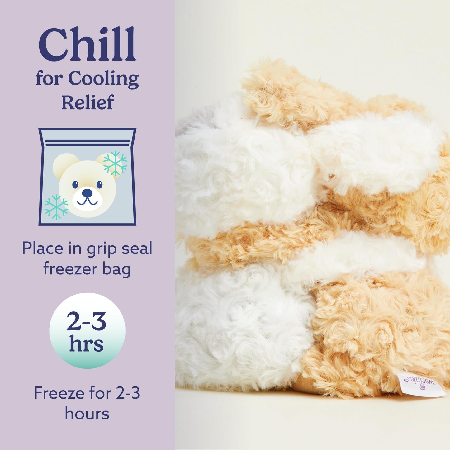 warmies Hugs Duo Microwavable & Weighted Stuffed Animals, Puppy - Heatable Plush for Warmth & Cool Relief - Weighted Plushies- Heated Plushie