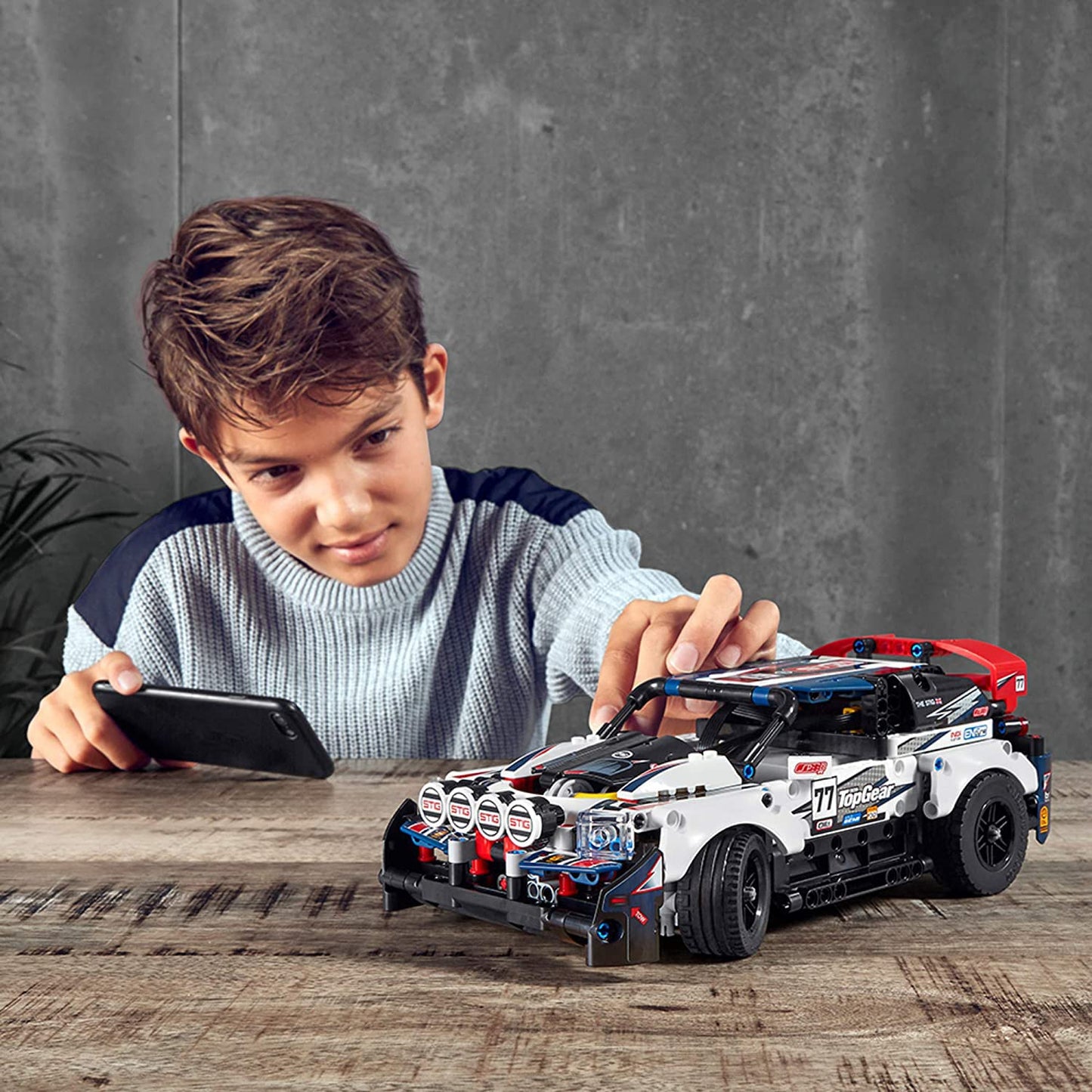LEGO Technic App-Controlled Top Gear Rally Car 42109 Racing Toy Building Kit (463 Pieces)