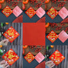 KYMY Vietnamese New Year Red Velvet Stickers - 8PCS 2026 T?t Vietnam Lunar New Year Self-Adhesive Fu Stickers, 4.7 x 4.7 Inch Asian Spring Festival