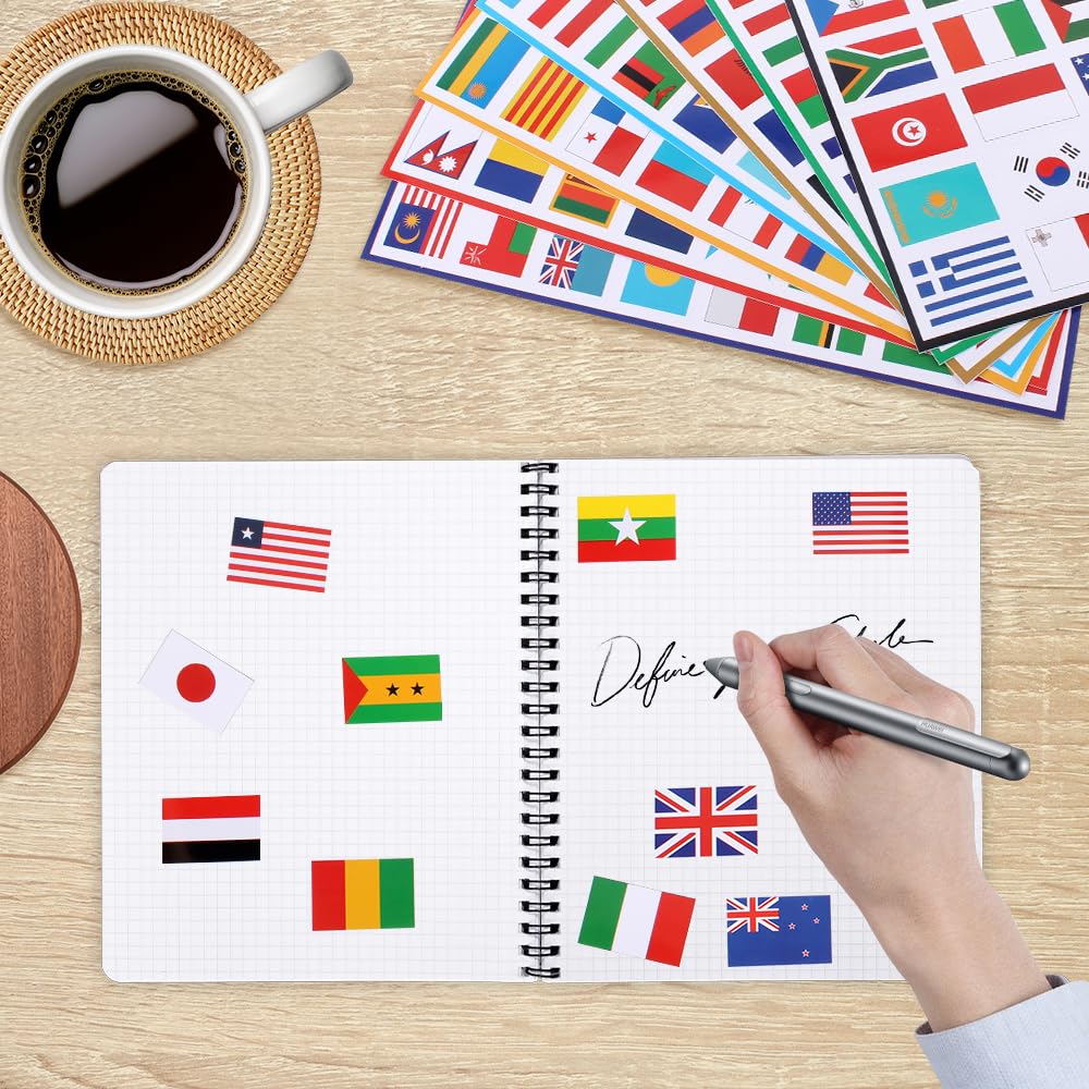 TamBee Countries Flags Stickers 224PCS Multi Territorial Maps Nations Patterns Face Sticker Travel Stickers Children's Room Decor Labels Football Team