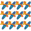Fun Express Foam Airplanes for Kids 12 Pack - DIY Glider Plane Craft Kit with 229 Stickers | Airplane Party Favors for Birthday Activities | Flying