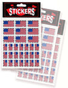 AoneFun 12 Sheets - 360 USA Flag Stickers - Patriotic Stickers - Bulk Value Pack