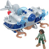 Fisher-Price Imaginext Jurassic World Dominion Kayla Watts Figure & Toy Plane, Air Tracker with Projectiles for Preschool Kids Ages 3+ Years