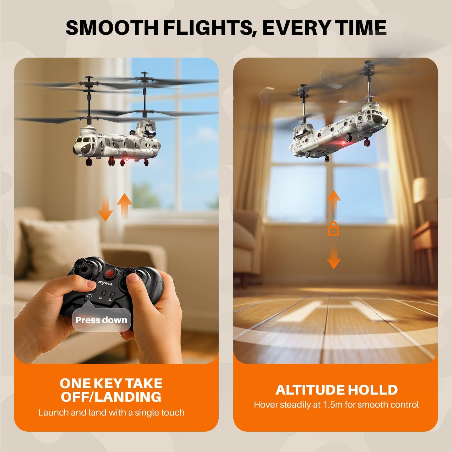 SYMA S52H Military Transport RC Helicopter for Kids, Altitude Hold