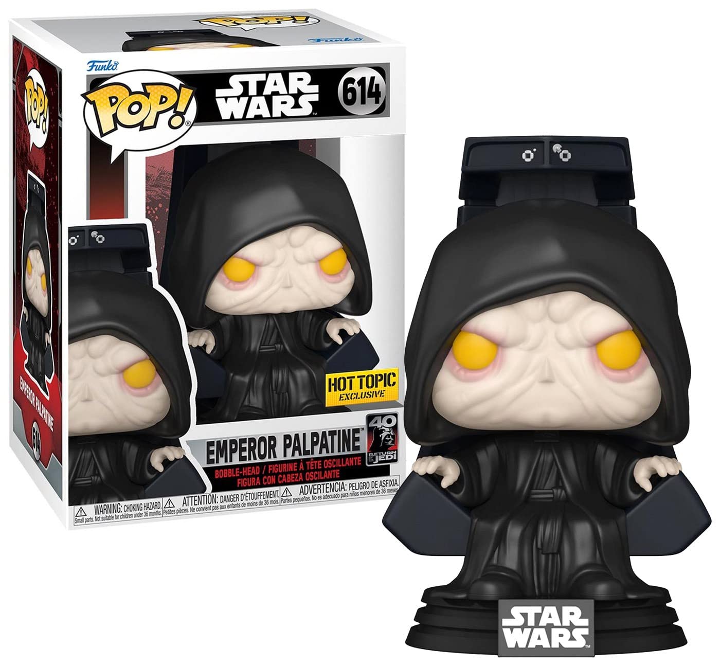 Funko Star Wars Return of the Jedi 40th Anniversary Emperor Palpatine Exclusive Vinyl Figure #614
