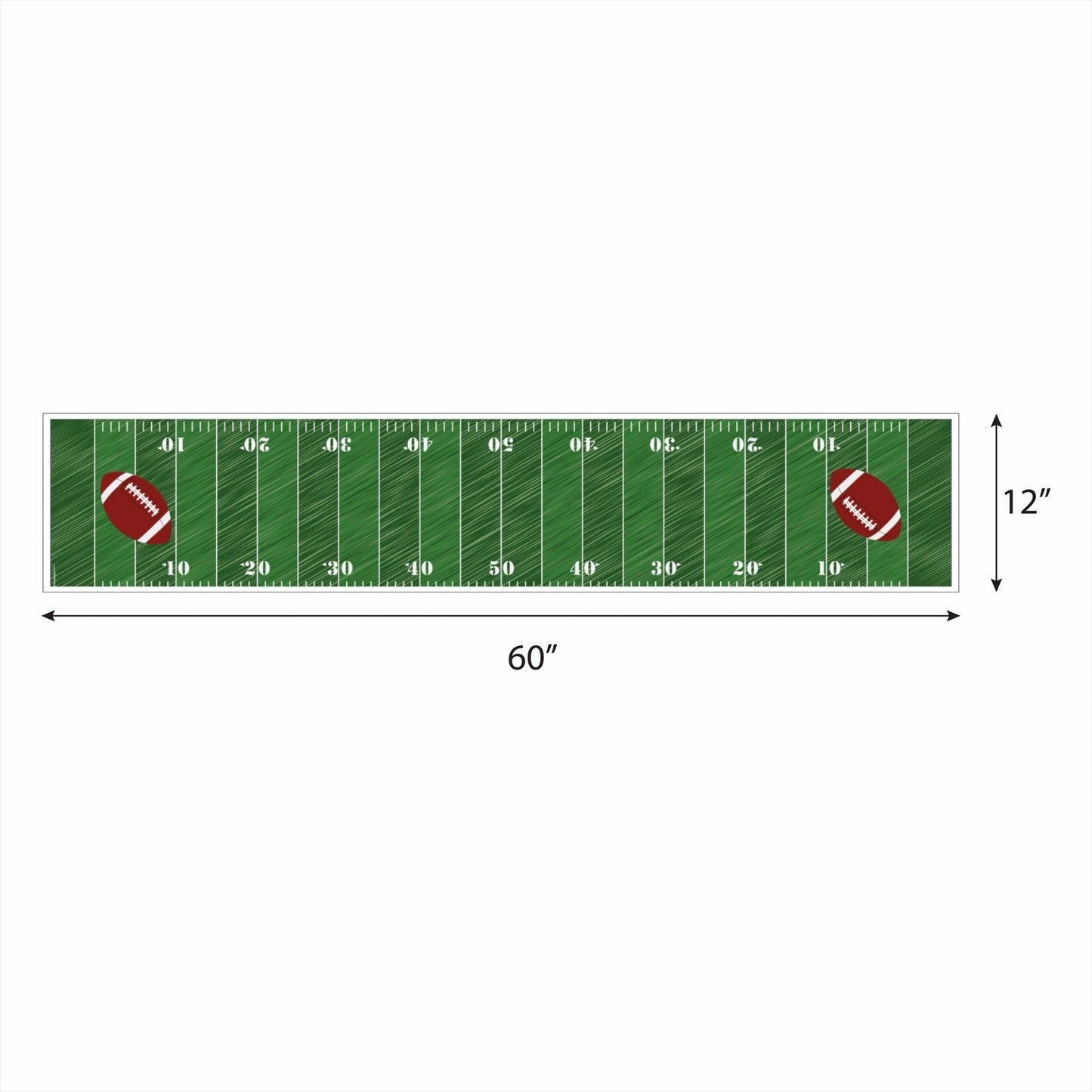 Big Dot of Happiness End Zone - Football - Petite Baby Shower or Birthday Party Paper Table Runner - 12 x 60 inches