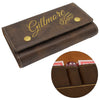 The Wedding Party Store Custom Personalized Playing Card and Dice Gift Box Set - 2 Decks and 5 Dice Inside Case Holder (Rawhide with Gold)