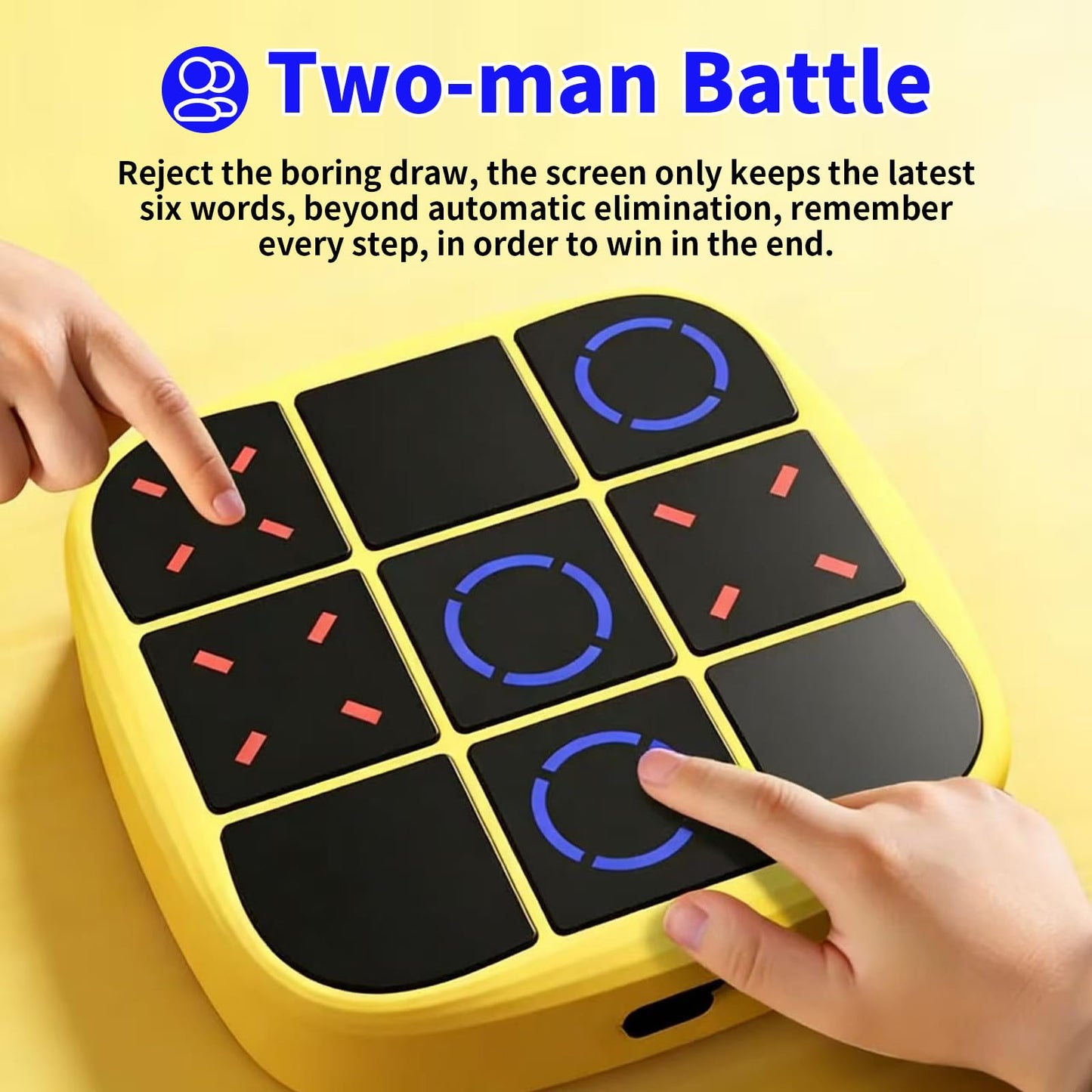 Museloong 4-in-1 Portable Electronic Tic-Tac-Toe Handheld Game, Puzzle Game for Children and Adults, Memory-Training Toy, Fun for Parent-Child Sharing