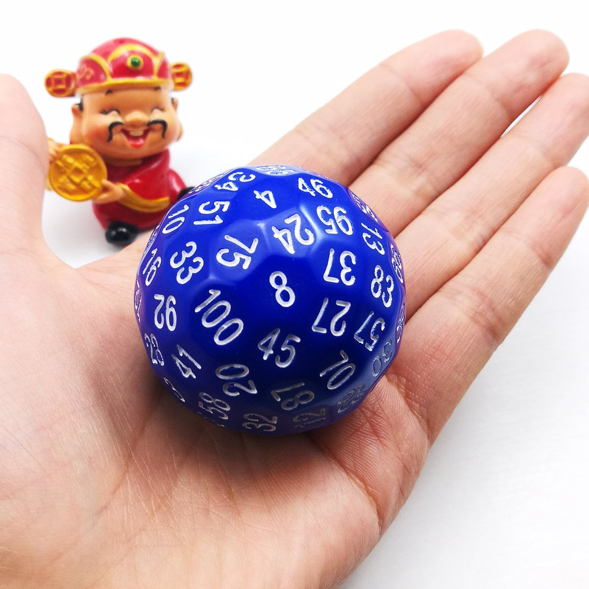 Bescon Polyhedral Dice 100 Sides Dice, D100 die, 100 Sided Cube, D100 Game Dice, 100-Sided Cube of Blue Color
