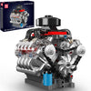 Mould King 10171 V8 Engine Model Kit, Mini V8 Engine Kits that Runs, Build Your Own Car Model Engine with Motor, Collectible Building Blocks