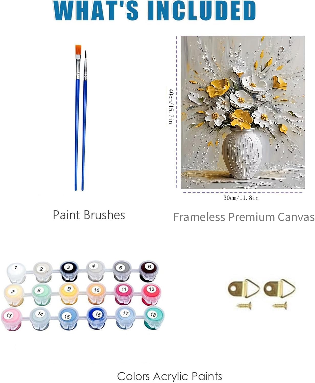 YOLENIX Paint by Numbers for Adults and Kids, Light-Colored vase Painting by Number Kits On Canvas, Number Artist Paint by Number Kit Funny DIY, Home