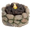 Treasure Gurus Miniature Stone LED Light-Up Firepit Fairy Garden Decor Dollhouse Accessory