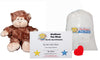 Stuffems Toy Shop Make Your Own Stuffed Animal Mini 8 Inch Cute Monkey Kit - No Sewing Required!