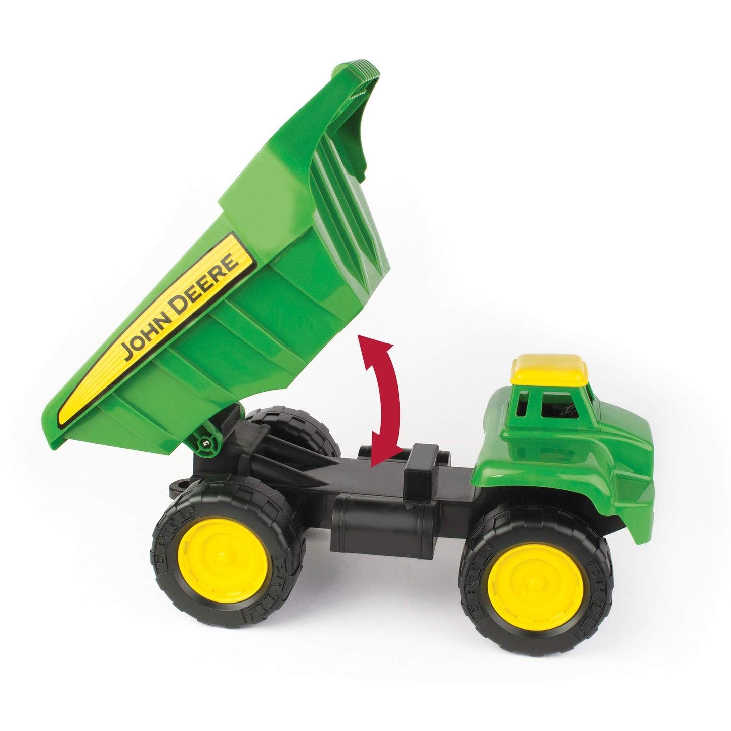 John Deere Big Scoop Dump Truck Toy with Sandbox Tools - Construction Toys Featuring Dump Truck, Sand Toys, and Tractor Wheel Roller - Kids Sandbox