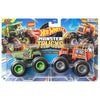 Hot Wheels Monster Trucks Demolition Doubles, Set of 2 Toy Monster Trucks in 1:64 Scale (Gotta Dump vs Will Trash it All)