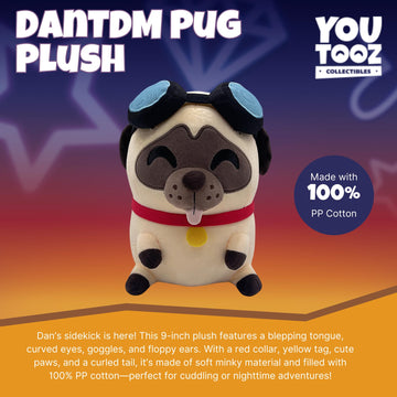 Youtooz DanTDM Dog Plush Toy, 9" Collectible Stuffed Animal, Inspired by Online Gaming Creator
