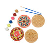 Make Your Own Rangoli Coaster Kit - DIY 4 Wooden Coasters, Kulture Khazana, Use for Holi Activity, Party Or Decoration