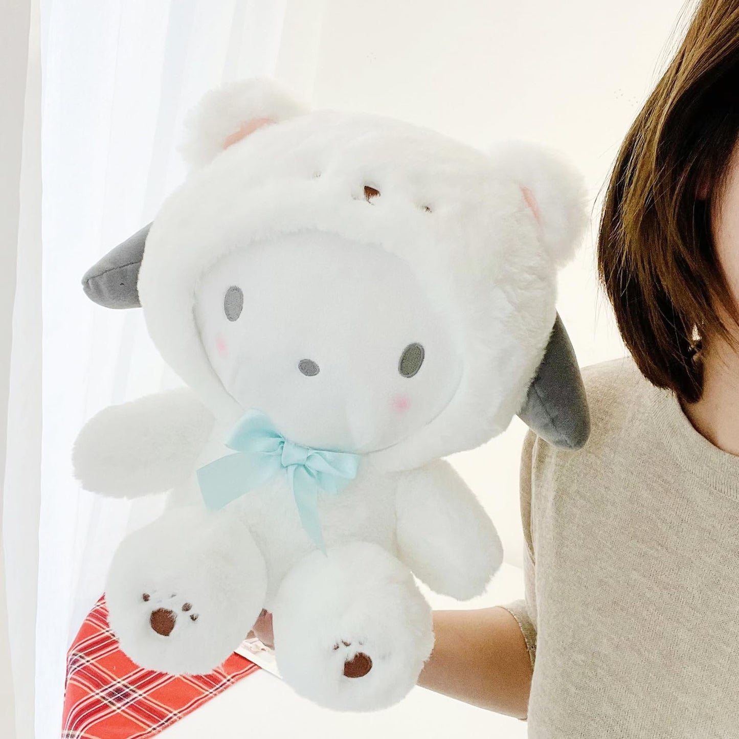 MJJAOQYF Cartoon Kawaii White Bear Cross-Dressing Series Plush,Soft Plush Doll Cute Soft Toys, Plush Pillow Stuffed Animals Toy Birthday Gifts