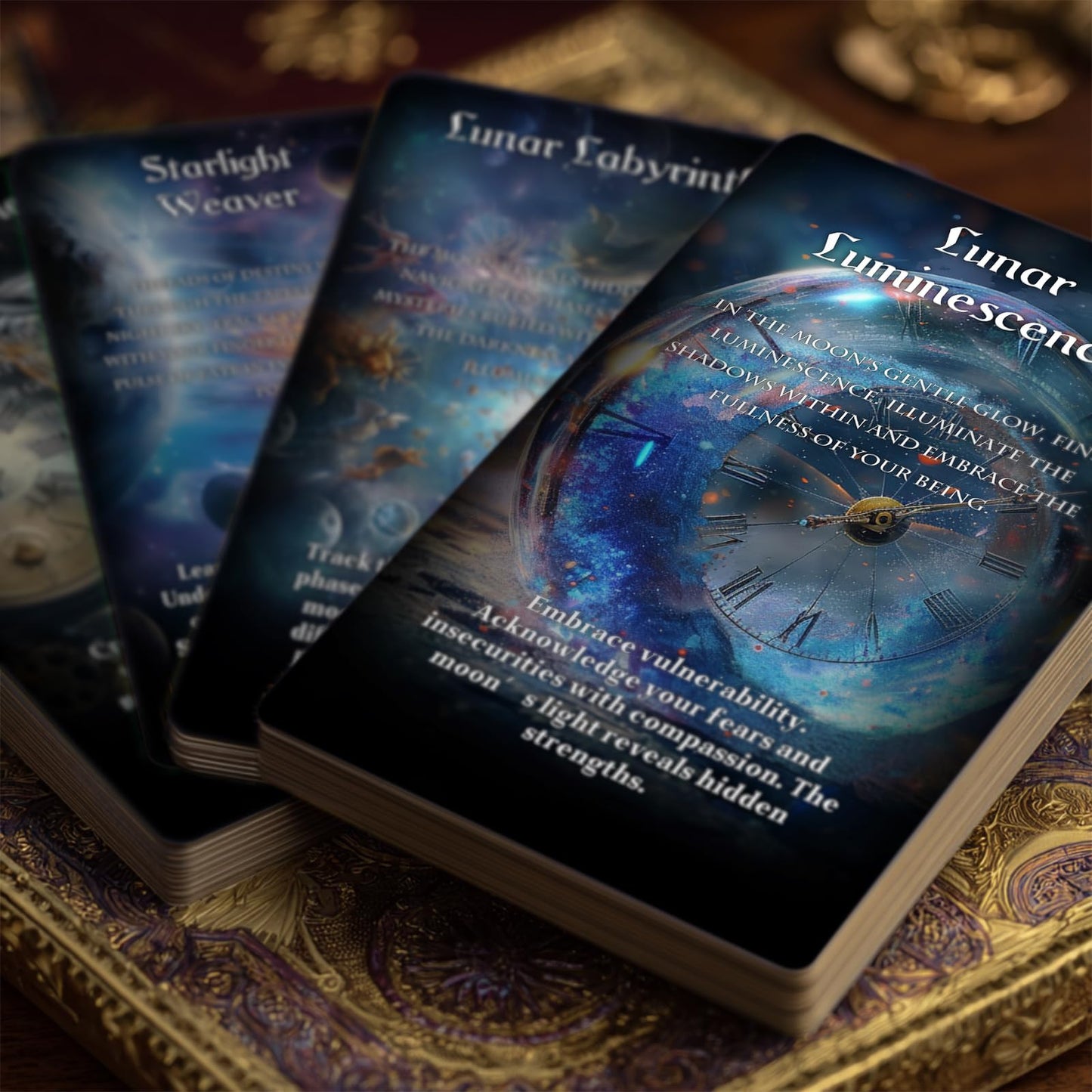 Pacify Cosmic Timing Oracle Cards 40 Divine Timing Moonology Oracle Cards Deck for Beginners Predict Time Frames and Spiritual Guidance (Cosmic