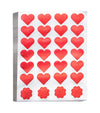 Hygloss Red Foil Heart Shape Stickers, 20 Sheets