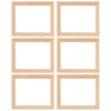 AUEAR, 6 Pack Furniture Miniature Wooden Photo Picture Frames DIY for Props House Decor