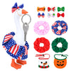 12 PCS Desk Goose Outfits, 7 Inch Holiday Mini Porch Goose Outfits Cute Dresses Bows Funny Desktop Goose Clothes Costume Small Goose Outfit