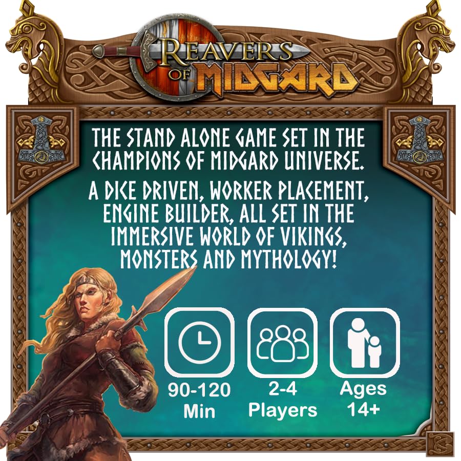 Grey Fox Games Reavers of Midgard | Viking themed Strategy Board Game | 2-4 players | 90 Minutes