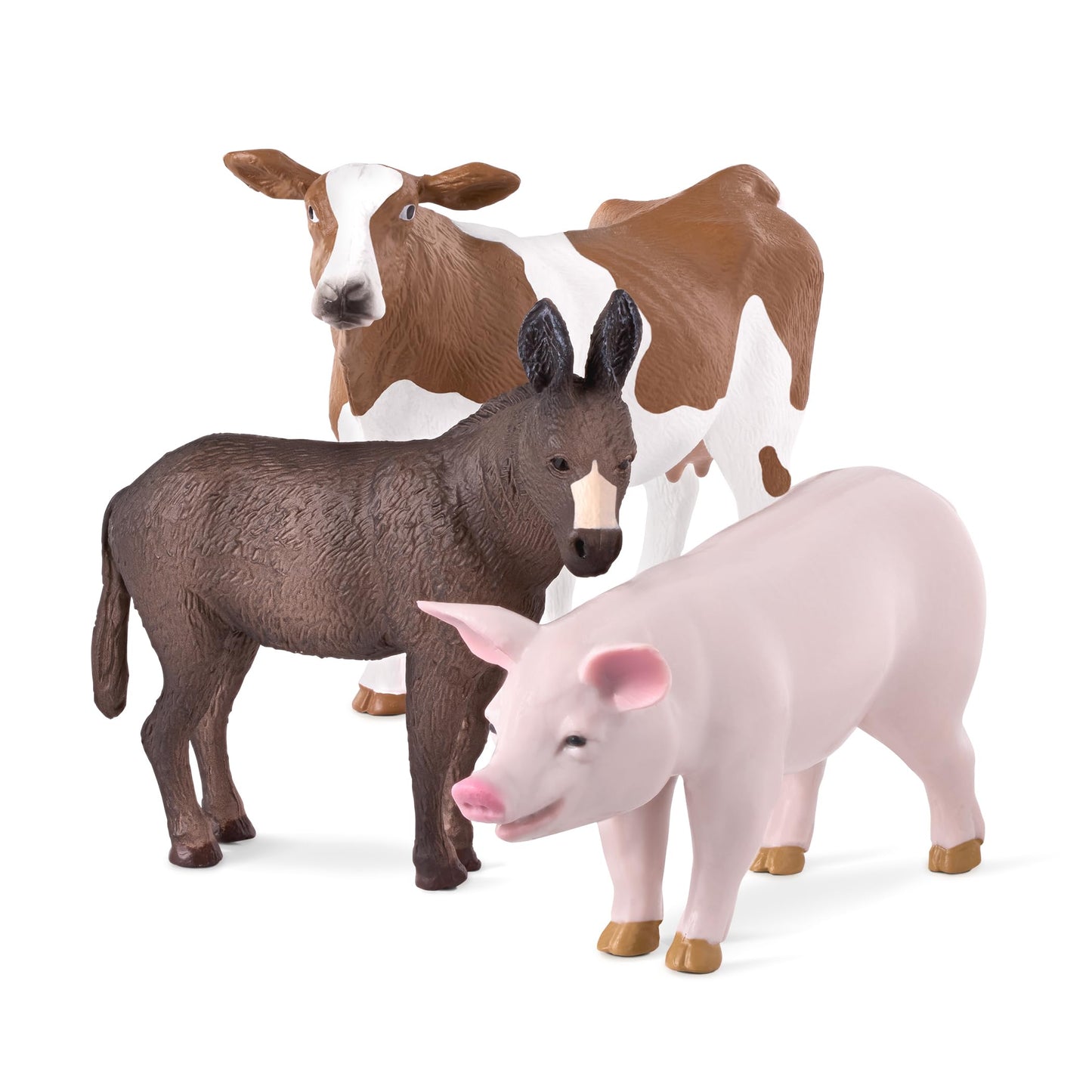 Terra by Battat Farm Animal Figurines, Realistic 3-Piece Toy Set, Animals
