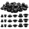 HUIANER Mini Black Top Hats 30PCS Miniature Top Hat Plastic Mini Doll Hats for Dollhouse Art Crafts DIY Supplies