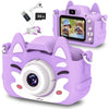 Slothcloud Kids Selfie Camera,Birthday Gifts for Boys Age 3-9,HD Digital Video Cameras for Toddler,Toy for 3 4 5 6 7 9 Year Old Teens with 32GB SD