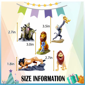 CNIUETYR Animal Figurine Commemorative Set, Spotted Hyena&Warthog,for Party Cake Animal Decoration (9 Piece)